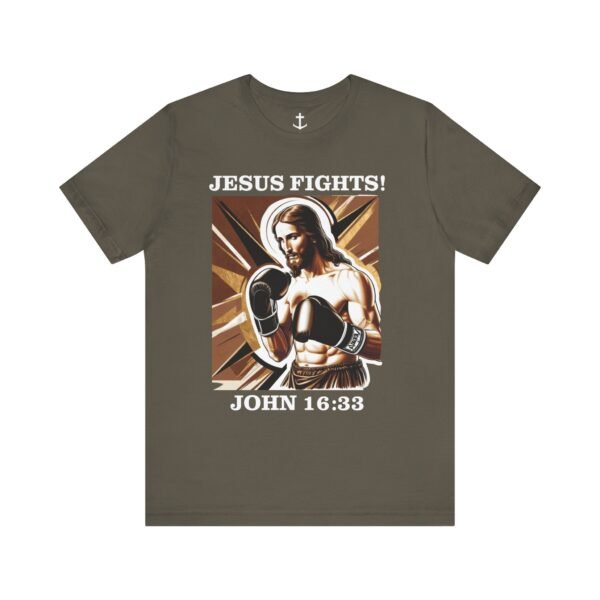 Jesus Fights! Shirt - Image 8