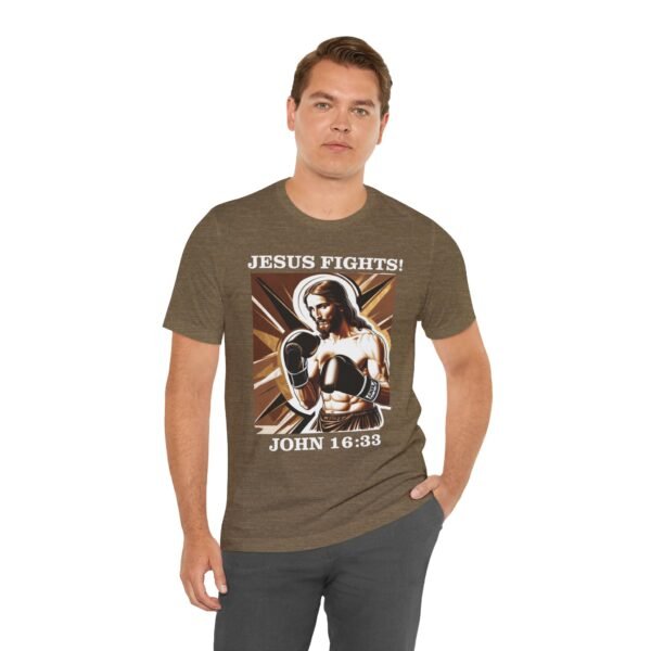 Jesus Fights! Shirt - Image 3