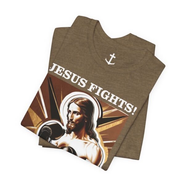 Jesus Fights! Shirt - Image 4